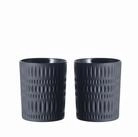 Philippi Design Whiskyglas Ethno Mattschwarz 2er Set, 2-tlg., Kristallglas