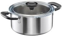 Fiskars Kasserolle Functional Form Kasserolle mit Glasdeckel 3000 ml, Edelstahl