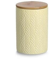 Zeller Present Deckel Vorratsdose m. Bambusdeckel, 720 ml, Keramik, gelb, ca....