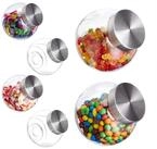 relaxdays Vorratsglas Bonbongl&auml;ser 6er Set 1,5 L, Glas, (6-tlg)