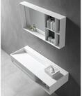 Bernstein Waschtisch TWG62 100cm Wei&szlig; matt, Wandwaschbecken 100cm Ablaufrinne