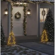 vidaXL LED Baum vidaXL Weihnachtsbaum mit Erdspie&szlig;en und 80 LEDs 60 cm