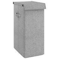 vidaXL W&auml;schekorb Faltbarer W&auml;schekorb Grau 26 x 34,5 x 59,5cm Leinenimitat...