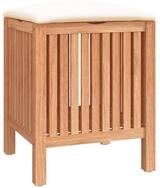 vidaXL Badhocker, Hocker 40,5x40x52 cm Massivholz Nussbaum