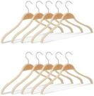 relaxdays Kleiderb&uuml;gel Holz 10er Set, (10-tlg), natur