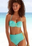 Venice Beach Highwaist-Bikini-Hose Anna mit seitlich gekreuzten B&auml;ndern