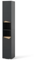 Vicco Hochschrank Marelle, Anthrazit/Anthrazit, 30 x 180 cm mit T&uuml;ren, und...