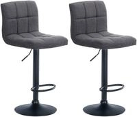 CLP Barhocker Calma Stoff (Set, 2er), h&ouml;enverstellbar und 360&deg; drehbar