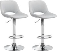 CLP Barhocker Camden (Set, 2er), mit Samt-Bezug, h&ouml;henverstellbar