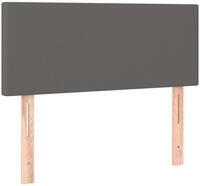 vidaXL Bett Kopfteil Grau 80x5x78/88 cm Kunstleder (1-tlg)