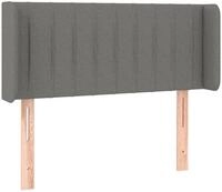 vidaXL Bett Kopfteil mit Ohren Dunkelgrau 103x16x78/88 cm Stoff (1-tlg)