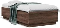 vidaXL Bettgestell, Bettrahmen Braun Eichen-Optik 75x190 cm Holzwerkstoff