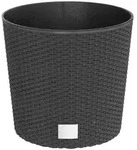 vidaXL Blumentopf Pflanzk&uuml;bel mit herausnehmbaren Einsatz Anthrazit 15/15,3 L...