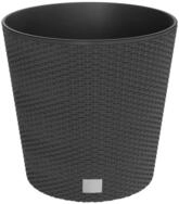 vidaXL Blumentopf Pflanzk&uuml;bel mit herausnehmbaren Einsatz Anthrazit 35/37,5 L...