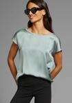 Shirtbluse LAURA SCOTT "mit Satin-Vorderteil und hochflexiblen Jersey-R&uuml;cken",
