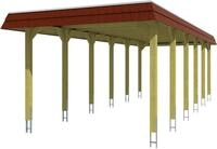 Skanholz Einzelcarport Spreewald, BxT: 345x893 cm, 206 cm Einfahrtsh&ouml;he, mit