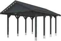Skanholz Einzelcarport Wallgau, BxT: 430x600 cm, 215 cm Einfahrtsh&ouml;he, mit