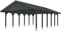 Skanholz Doppelcarport Wallgau, BxT: 620x900 cm, 215 cm Einfahrtsh&ouml;he, mit