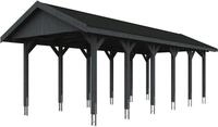 Skanholz Einzelcarport Wallgau, BxT: 380x900 cm, 215 cm Einfahrtsh&ouml;he, mit...