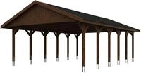 Skanholz Doppelcarport Wallgau, BxT: 620x900 cm, 215 cm Einfahrtsh&ouml;he, mit...