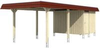 Skanholz Einzelcarport Wendland, BxT: 362x870 cm, 206 cm Einfahrtsh&ouml;he, mit
