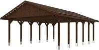 Skanholz Doppelcarport Wallgau, BxT: 620x900 cm, 215 cm Einfahrtsh&ouml;he, mit