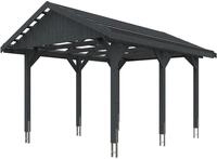 Skanholz Einzelcarport Wallgau, BxT: 380x500 cm, 215 cm Einfahrtsh&ouml;he, mit