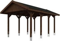Skanholz Einzelcarport Wallgau, BxT: 380x600 cm, 215 cm Einfahrtsh&ouml;he, mit...