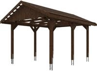 Skanholz Einzelcarport Wallgau, BxT: 380x500 cm, 215 cm Einfahrtsh&ouml;he, mit