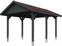Skanholz Einzelcarport Wallgau, BxT: 380x500 cm, 215 cm Einfahrtsh&ouml;he, mit...