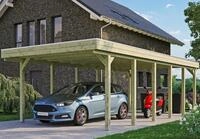 Skanholz Einzelcarport Friesland, BxT: 397x860 cm, 221 cm Einfahrtsh&ouml;he