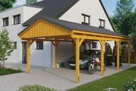Skanholz Einzelcarport Fichtelberg, BxT: 423x808 cm, 379 cm Einfahrtsh&ouml;he, mit
