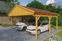 Skanholz Doppelcarport Fichtelberg, BxT: 618x566 cm, 574 cm Einfahrtsh&ouml;he, mit...