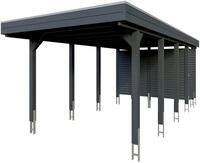 Skanholz Einzelcarport Friesland Set 12, BxT: 314x708 cm, 241 cm Einfahrtsh&ouml;he