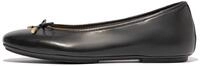 Ballerina FITFLOP "DELICATO BOW", Damen, Gr. 42, schwarz, Leder, unifarben, Schuhe