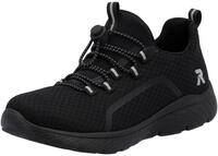 Slip-On Sneaker RIEKER SPORT, Damen, Gr. 42, schwarz, Textil, Schuhe Slip-On Sneaker,