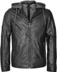 Lederjacke MAZE "Lederjacke 42021309", Herren, Gr. S, schwarz, Obermaterial: 100%