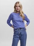 Vero Moda Rundhalspullover VMDOFFY LS O-NECK BLOUSE GA NOOS Materialmix,...