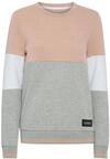 Rundhalspullover OXMO "Sweatpullover OXOmaya", Damen, Gr. L, rosa (mahogany rose),