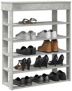 vidaXL Schuhschrank Schuhregal Betongrau 80x30x98 cm Holzwerkstoff