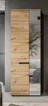 xonox.home Kleiderschrank Garderobenschrank Canu, grau / Artisan Eiche Spiegelt&uuml;r