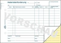Avery Zweckform Formularblock Formularbuch Materialanforderungen A5 quer VE=2x50