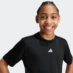 T-Shirt ADIDAS SPORTSWEAR "J TR-ES T", Jungen, Gr. 140, schwarz-wei&szlig; (schwarz,