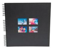 EXACOMPTA Fotoalbum Spiralfotoalbum MILANO 32x32 cm, 60 schwarze Seiten -...
