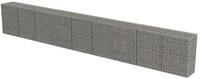 vidaXL Gartenzaun Gabionenwand mit Abdeckung Verzinkter Stahl 900&times;50&times;100 cm,...