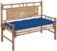 vidaXL Gartenbank Gartenbank mit Auflage 120 cm Bambus (1-St)