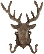 Dehner Gartenfigur Hirsch mit Haken, nostalgisch, 26 x 21.5 x 10.5 cm