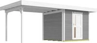 weka Gartenhaus Designhaus 172 B, BxT: 575x314 cm, (Set), mit Anbaudach