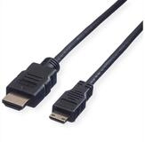 VALUE HDMI High Speed Kabel mit Ethernet, HDMI ST - Mini HDMI ST Audio- &