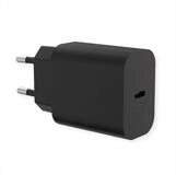 VALUE USB Charger mit Euro-Stecker, 1 Port Typ-C (PD) Stromadapter, 25W